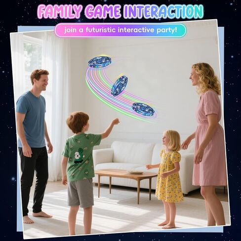 Mini Drone for Kids,Hand Operated UFO Toy,Hover Boomerang Ball with LED,Child-Safe Design UFO Drone,Easy Indoor Outdoor Flying Toys,Flying Orb Ball Drone for Kids 6-8-12 Boys Girls,Cool Christmas Birthday Gift (Purple) in Saudi Arabia