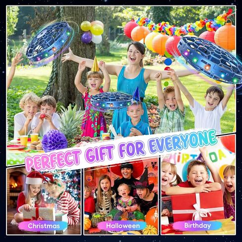 Mini Drone for Kids,Hand Operated UFO Toy,Hover Boomerang Ball with LED,Child-Safe Design UFO Drone,Easy Indoor Outdoor Flying Toys,Flying Orb Ball Drone for Kids 6-8-12 Boys Girls,Cool Christmas Birthday Gift (Purple) in Saudi Arabia