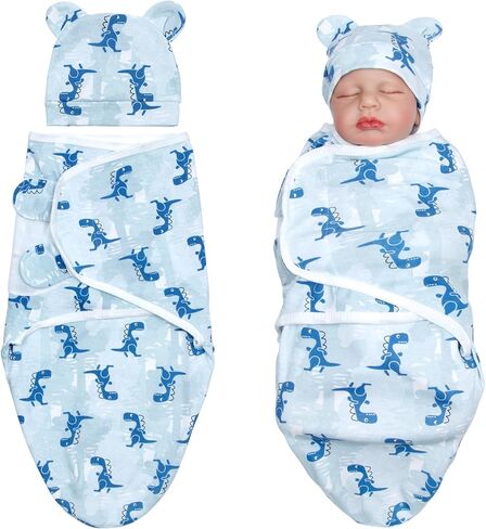 Reborn Baby Doll Swaddle Blanket for 17-22 Inch Reborn Baby Doll Clothes Tyrannosaurus Rex Blanket Soft Cotton Baby Doll Clothing in Kuwait