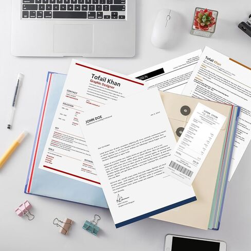 Important Document Organizer, Organ Folio Document Folders with 10 Colorful Envelopes, Labels Pockets, for Emergency Documents, Birth Certificates, Damage Resistant Folder,Plenty Storage Space in Saudi Arabia