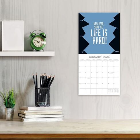 The Gifted Stationery 16-Month 2026 Square Wall Calendar - Pre-Marked US & Intl Holidays & Grid - 2026 Calendar - 180 Reminder Stickers for 2026 Wall Planner - 12 x 12 in in Saudi Arabia