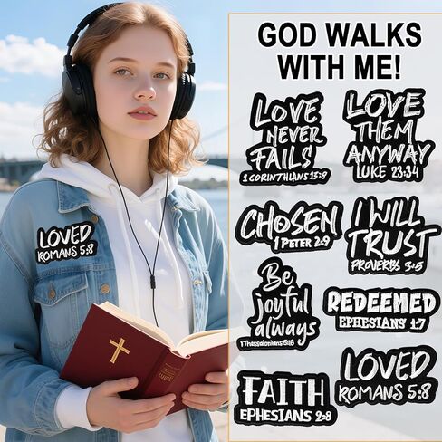 8Pcs Christian Iron on Patches Jesus Bible Verse Embroidered Patches Motivational Religious Faith Patch Sew On Applique Decor for Clothes Trucker Hat Backpacks Jackets DIY Accessories Gift in Saudi Arabia