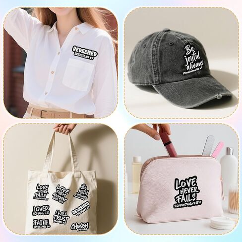 8Pcs Christian Iron on Patches Jesus Bible Verse Embroidered Patches Motivational Religious Faith Patch Sew On Applique Decor for Clothes Trucker Hat Backpacks Jackets DIY Accessories Gift in Saudi Arabia