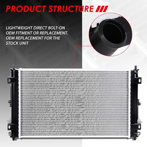 Auto Dynasty Radiator Compatible with 95-00 Chrysler Cirrus Dodge Stratus 2.0L 2.4L 2.5L AT MT, DPI 1702 Factory Style 1-Row Cooling Radiator, Aluminum Core in Saudi Arabia