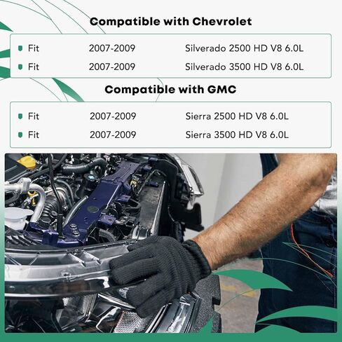 دعم الرادياتير YHTAUTO مناسب لـ 2007-2009 شيفروليه سيلفرادو 2500 HD/3500 HD وGMC Sierra 2500 HD/3500 HD 6.0L، مجموعة دعم قلب الرادياتير من الفولاذ in Saudi Arabia