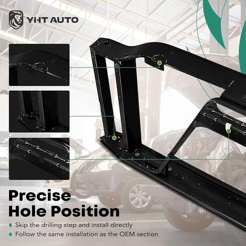 دعم الرادياتير YHTAUTO مناسب لـ 2007-2009 شيفروليه سيلفرادو 2500 HD/3500 HD وGMC Sierra 2500 HD/3500 HD 6.0L، مجموعة دعم قلب الرادياتير من الفولاذ in Saudi Arabia