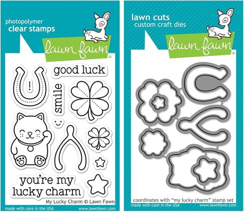 Lawn Fawn My Lucky Charm Stamp and Die Bundle - Two Items in Saudi Arabia