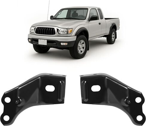 KUAFU Front Bumper Bracket Set Compatible with 2001-2004 Toyota Tacoma Replacement for TO1066134 TO1067134 52142AD020 52141AD020 Steel Electrophoresis Primed Black Driver & Passenger Side in Saudi Arabia
