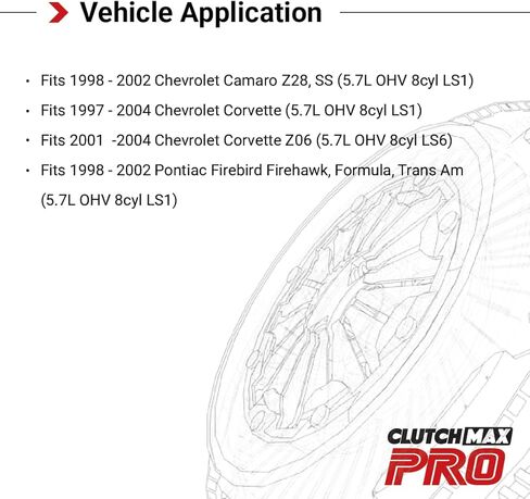 CMP Stage 2 Sport Clutch Kit Fits Chevy 1998-2002 Camaro Z28 SS 1997-2004 Corvette Z06, Pontiac 1998-2002 Firebird Firehawk Formula Trans Am 5.7L OHV 8cyl LS1 LS6 in Saudi Arabia