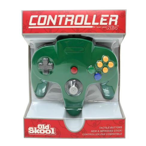 عصا التحكم السلكية Old Skool Classic متوافقة مع نظام ألعاب Nintendo 64 N64 - أزرق in Saudi Arabia