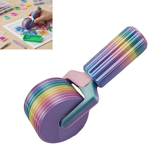 Diamond Art Roller, 2026 Diamond Painting Essential DIY Craft Tool for Rhinestone Embroidery, Easy-Grip Hand Roller, Detachable Diamond Painting Tools (Pink & Macaron) in Saudi Arabia