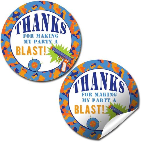 Police Car Birthday Thank You Sticker Labels, 40 2" Party Circle Stickers by AmandaCreation, Great for Party Favors, Envelope Seals & Goodie Bags in Saudi Arabia