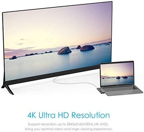 موزع LENTION USB C مع Thunderbolt3 (PD+نقل البيانات+مخرج الفيديو)، 4K HDMI، USB 3.0، محول Gigabit Ethernet Mac متوافق مع MacBook Pro الجديد، Mac Air، المزيد (CS65، رمادي داكن) in Kuwait