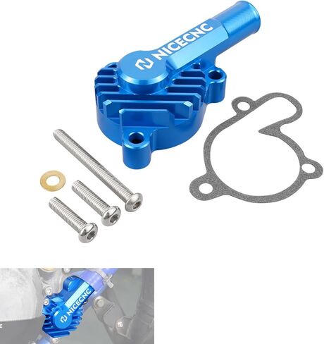 NICECNC Dirt Bike Water Pump Cover Compatible with Yamaha YZ80 1993-2001 YZ85 2002-2018,Aluminum CNC-machined in Saudi Arabia