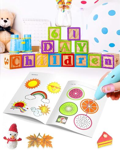 SONGTIY 3D Printing Drawing Template, 20 Sheets 3D Painting Paper Stencils, 3D Pen Drawing Graffiti with a PVC Transparent Board, for Kids Birthday Christmas DIY Gifts in Saudi Arabia