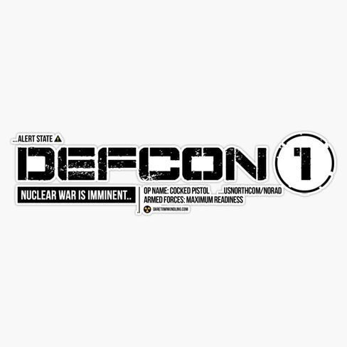 ملصق لاصق للنافذة DEFCON 1 مقاس 5 بوصات in Kuwait