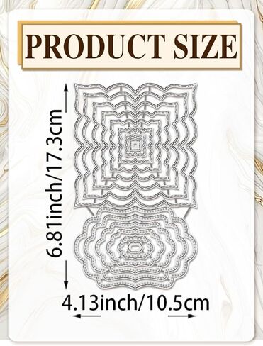 1Pc Retro Shaped Border Cutting Dies, Geometric Theme Carbon Steel Cutting Dies Stencils Scrapbooking Template for DIY Scrapbooking Photo Album Decorative Embossing Paper Card, 173x105x0.8mm in Saudi Arabia