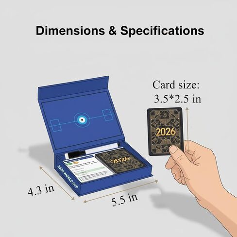 2026 World Cup Soccer Knowledge Trivia Cards Game - 100 Educational Question Cards, 5 Categories, 3 Difficulty Levels, Family and Friend Game Gift for Kids and Adults in Saudi Arabia