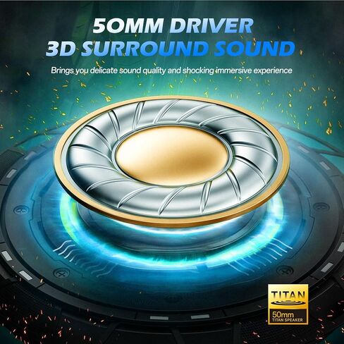 سماعة ألعاب لاسلكية من BINNUNE مع ميكروفون للكمبيوتر الشخصي PS4 PS5 بلاي ستيشن 4 5، سماعات رأس بلوتوث لاسلكية 2.4G للألعاب مع ميكروفون للكمبيوتر المحمول، أسود in Kuwait