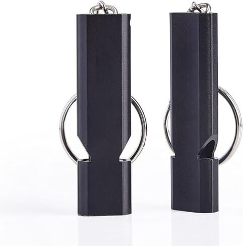 2 pcs Emergency Whistles Lifeguard Safety Whistle with Lanyard and Keychain for Outdoor Camping Hiking Boating in Saudi Arabia