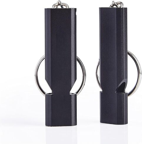 2 pcs Emergency Whistles Lifeguard Safety Whistle with Lanyard and Keychain for Outdoor Camping Hiking Boating in Saudi Arabia