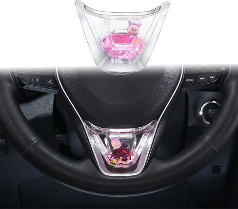 Steering Wheel Cover Trim for Toyota Corolla 2020 2021 2022 2023 2024, for RAV4 2019 2020 2021 2022 2023 2024 Acrylic Decorating Accessory(Pink Style) in Saudi Arabia