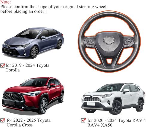 Steering Wheel Cover Trim for Toyota Corolla 2020 2021 2022 2023 2024, for RAV4 2019 2020 2021 2022 2023 2024 Acrylic Decorating Accessory(Pink Style) in Saudi Arabia