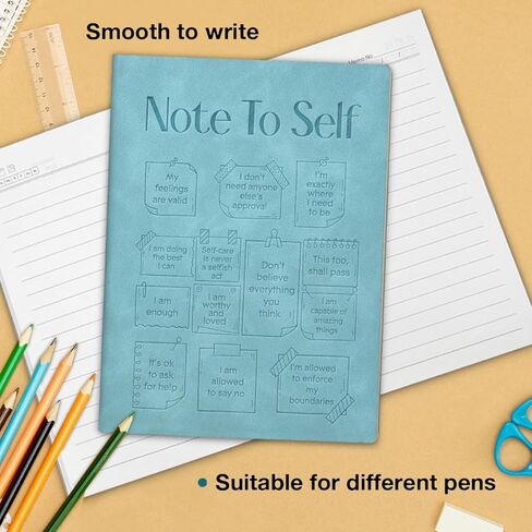 Mental Health Notebook Note to Self Positive Affirmations Journal Motivational Gifts for Psychological Patients Friends-Blue in Saudi Arabia