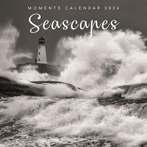 The Gifted Stationery 16 Month Square Wall Calendar - Seascape Photo Art 2026 Wall Calendar - 2026 Planner with 180 Reminder Stickers - Sept 2025-Dec 2026, 12 x 12 in in Saudi Arabia