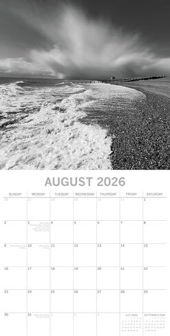 The Gifted Stationery 16 Month Square Wall Calendar - Seascape Photo Art 2026 Wall Calendar - 2026 Planner with 180 Reminder Stickers - Sept 2025-Dec 2026, 12 x 12 in in Saudi Arabia