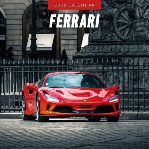 Red Robin 2026 Ferrari Monthly Wall Calendar | 12" x 24" Open | Premium Thick & Sturdy Paper | Hangable 12 Month Calendar | Lined Notes & To Do Area | Vivid Images | Plastic Free in Saudi Arabia