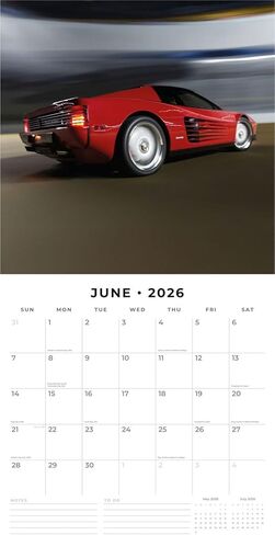 Red Robin 2026 Ferrari Monthly Wall Calendar | 12" x 24" Open | Premium Thick & Sturdy Paper | Hangable 12 Month Calendar | Lined Notes & To Do Area | Vivid Images | Plastic Free in Saudi Arabia