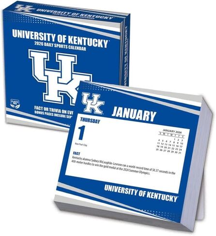 Kentucky Wildcats 2026 Box Calendar (26998053011) in Saudi Arabia