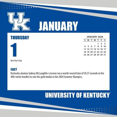 Kentucky Wildcats 2026 Box Calendar (26998053011) in Saudi Arabia