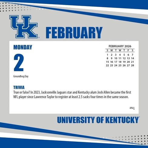 Kentucky Wildcats 2026 Box Calendar (26998053011) in Saudi Arabia