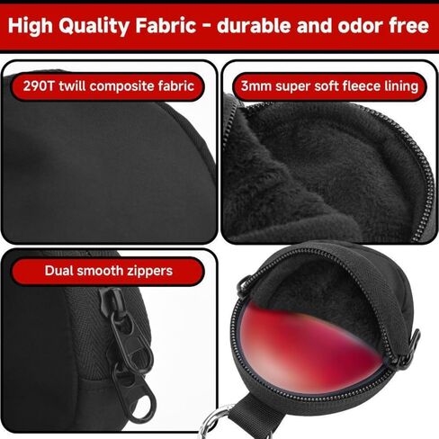 Carrying Case Compatible with Pokémon GO Plus + 2023, Portable Protective Case with Key Ring and Neck Strap, Small Nylon Storage Case for Nintendo Pokemon GO Plus +, Black in Kuwait