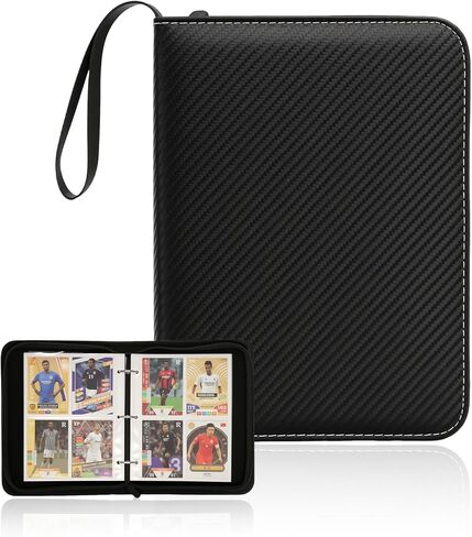 4 Pocket Trading Card Binder, Premium PU Card Collection Binder，400 Double Sided Pocket Trading Card Albums，Compatible with MTG, TCG, Sports Cards,Game Cards,Baseball Cards in Saudi Arabia