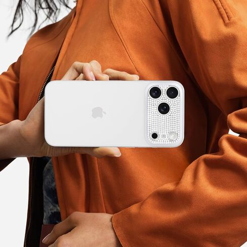 [عبوة من قطعتين] غطاء حماية لعدسة الكاميرا من Omio مصمم لهاتف iPhone 16 Pro Max Bling للنساء والفتيات غطاء عدسة ماسية ثلاثية الأبعاد لامع وكريستال معدني لامع لهاتف iPhone 16 Pro تيتانيوم أبيض in Saudi Arabia