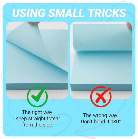Sticky Notes 3x3, 8 Color Sticky Notes, Post Its, Removable Self-Stick Notes for Office, School, Home, Notebook, Send Goods from Local Warehouse, 100 Pads/Pack (1) in Saudi Arabia
