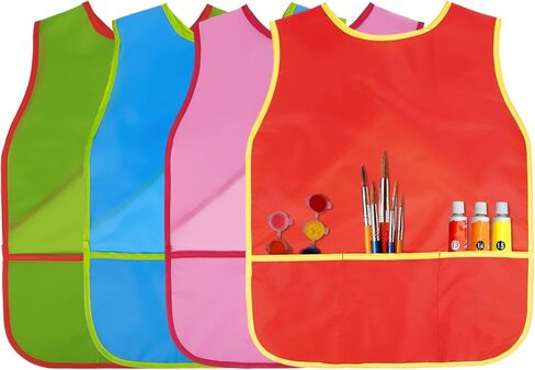 4/12/16 Art Smock for Kids Painting Aprons Sleeveless Painting Smock Kids Art Aprons with 3 Pocket for Age 3-8 Years in Kuwait