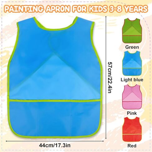 4/12/16 Art Smock for Kids Painting Aprons Sleeveless Painting Smock Kids Art Aprons with 3 Pocket for Age 3-8 Years in Kuwait