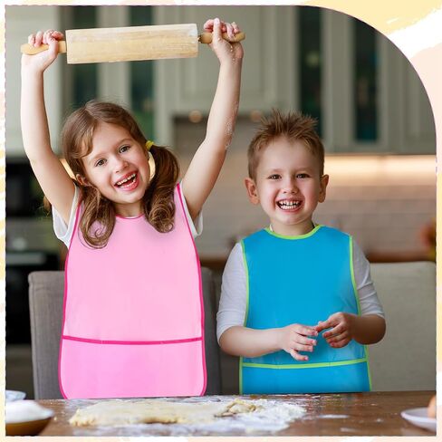 4/12/16 Art Smock for Kids Painting Aprons Sleeveless Painting Smock Kids Art Aprons with 3 Pocket for Age 3-8 Years in Kuwait