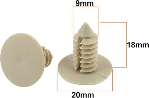 uxcell Car Beige Plastic Rivets Bumper Door Fastener Clips 20 Pcs in Saudi Arabia