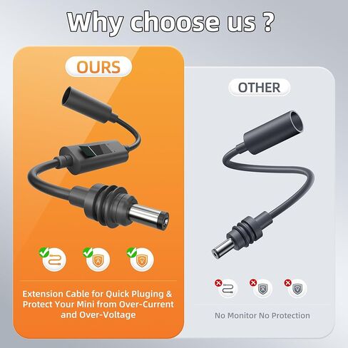 لكابل Starlink Mini بطول 32.8FT/10M، كابل طاقة بديل بديل لـ Starlink Mini DC ذكر إلى ذكر مقاوم للماء في الهواء الطلق in Kuwait