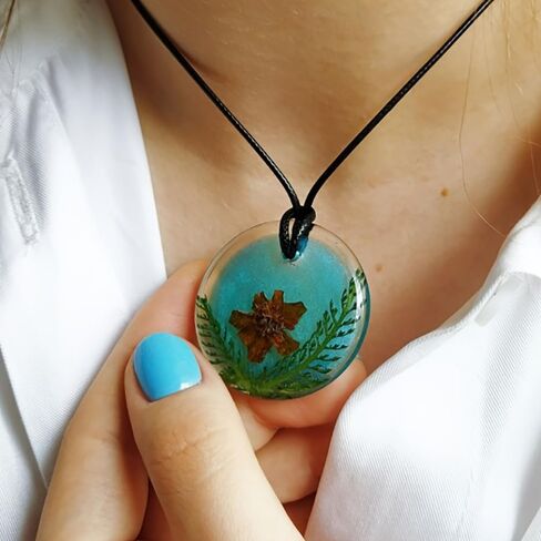 6PCS Silicone Resin Casting Molds Set of Multi Shape Pendant Molds for Keychain and Necklace Charms, Dry Flower Decor, DIY Crafts in Saudi Arabia