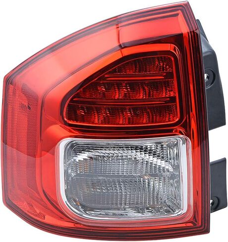 متوافق مع 2011 2012 2013 2014 Jeep Compass الجانب الأيسر للسائق عدسات شفافة وحمراء مع ضوء خلفي لمبة in Saudi Arabia