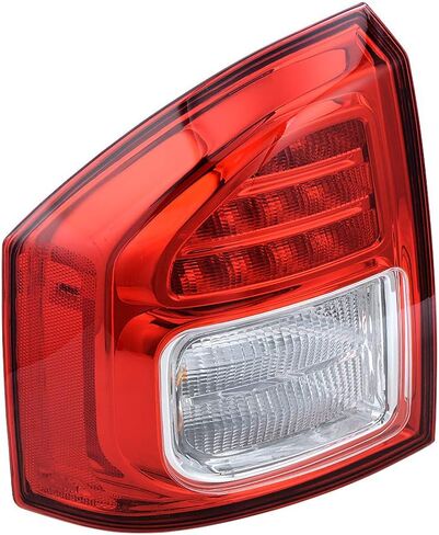 متوافق مع 2011 2012 2013 2014 Jeep Compass الجانب الأيسر للسائق عدسات شفافة وحمراء مع ضوء خلفي لمبة in Saudi Arabia