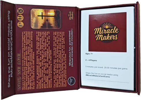 Miracle Makers Card Game | Christian-Themed, No Biblical Knowledge Required | Non-Denominational Fun | Ages 7+, 2–4 Players | Faith-based Gift | Great for Homeschool, Sunday School & Family Game Night in Saudi Arabia