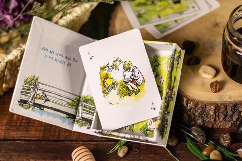 Luxury Hundred Acre Wood Themed Deck of Playing Cards – Premium, Collectible Card Set Gift for Adults and Card Game Enthusiasts. Gold Edging, Custom Design Cards With Magnetic Flip Box Deck of Cards. in Saudi Arabia