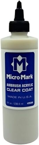 Micro-Mark Airbrush Acrylic Clear Coat – 8 oz Water-Based Matte Sealer for Models, Miniatures, and Crafts – Spray-On Finish for Durable, Professional Results in Saudi Arabia